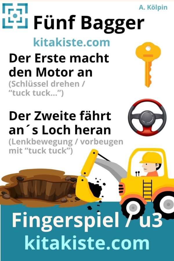 Fingerspiel Voransicht Bagger