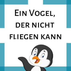 Rätselreim Pinguin Kindergarten Grundschule