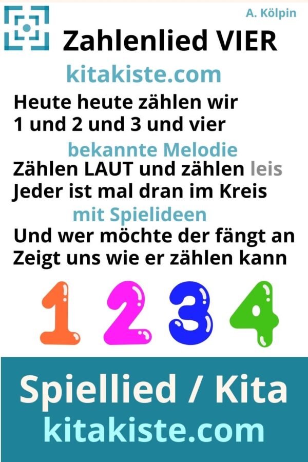 Zahlenlied Kita Voransicht